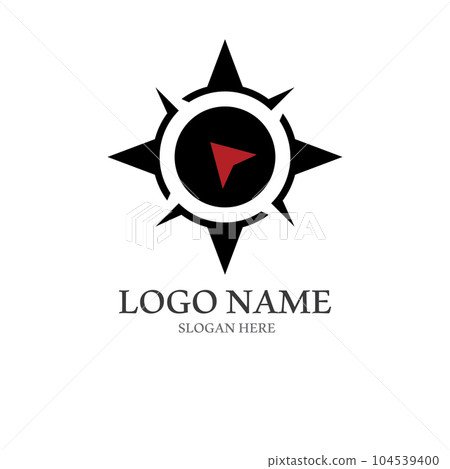 compass logo and symbol with vector concept illustration template 104539400