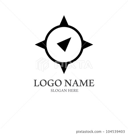 compass logo and symbol with vector concept illustration template 104539403