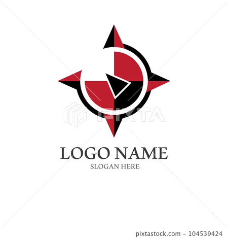 compass logo and symbol with vector concept illustration template 104539424