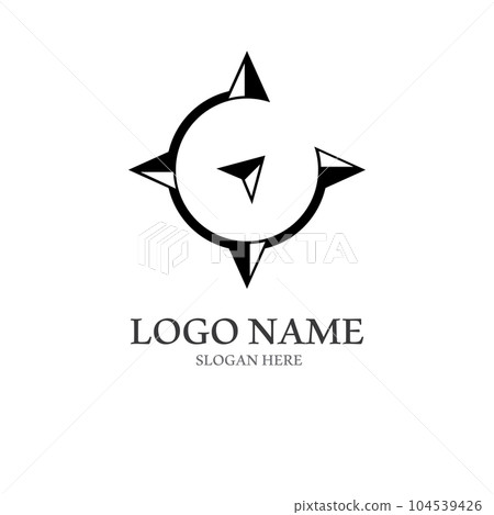 compass logo and symbol with vector concept illustration template 104539426