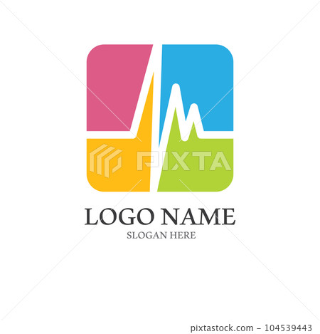 Heart beat logo or pulse line logo for medical medicine with modern vector illustration concept. Heart beat logo or pulse line logo for medical medicine with modern vector illustration concept. 104539443