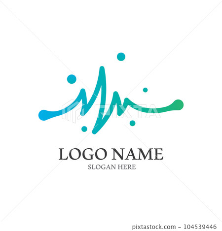 Heart beat logo or pulse line logo for medical medicine with modern vector illustration concept. Heart beat logo or pulse line logo for medical medicine with modern vector illustration concept. 104539446