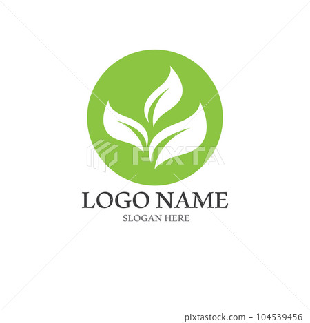 Green leaf Logo and symbol vector 104539456