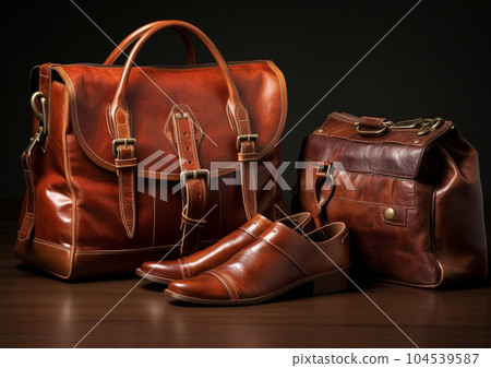 AI illustration, leather bag and shoes AI illustration, leather bag and shoes 104539587