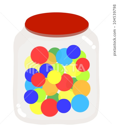 懷舊復古糖果店糖果（糖果）和口香糖的插圖 104539798