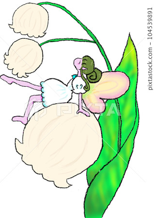 仙女坐在鈴蘭上思考 104539891