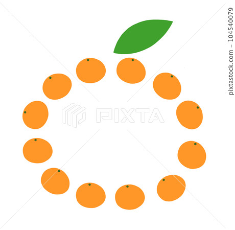 Simple mandarin orange (orange) frame Simple mandarin orange (orange) frame 104540079