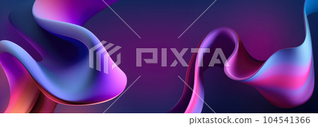 3D Abstract Background with Wavy Shape in Ultraviolet Spectrum 3D Abstract Background with Wavy Shape in Ultraviolet Spectrum 104541366
