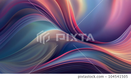 Abstract Background with Waves of Fairy Colors 104541505
