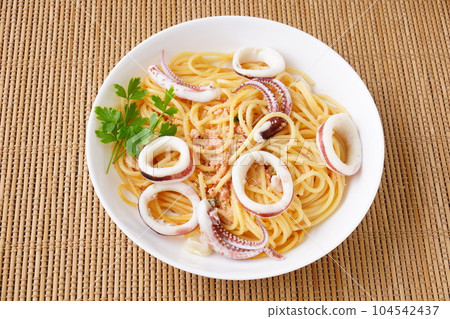 Squid and cod roe pasta Squid and cod roe pasta 104542437