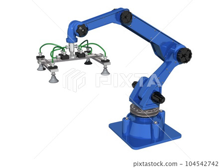 Industrial robot, sucker robot, sucker transfer, vacuum suction robot, single unit (3DCG image) Industrial robot, sucker robot, sucker transfer, vacuum suction robot, single unit (3DCG image) 104542742