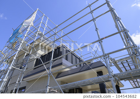 Appearance of a house under renovation 104543682