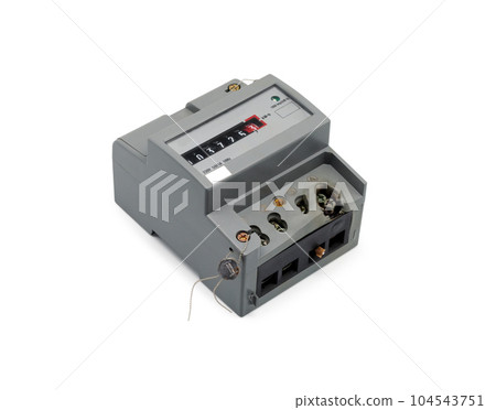 Damaged electricity meter. 104543751