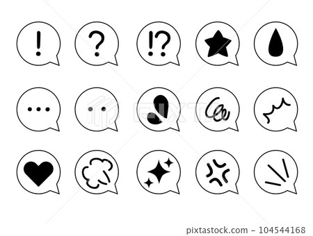 情感表達漫畫單色01 104544168