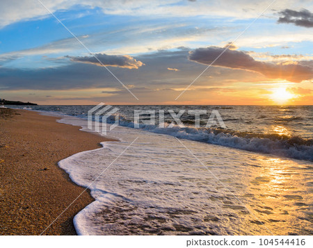 Sea sunset surf wave Sea sunset surf wave 104544416