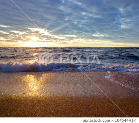 Sea sunset surf wave Sea sunset surf wave 104544417