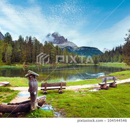 Alpine summer lake view Alpine summer lake view 104544546