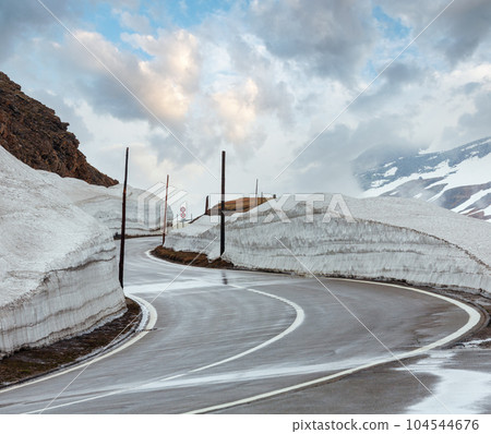 Spring Swiss Alps mountain landscape Spring Swiss Alps mountain landscape 104544676