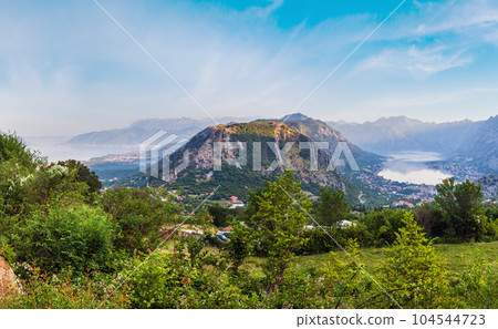 Bay of Kotor summer morning view, Montenegro Bay of Kotor summer morning view, Montenegro 104544723