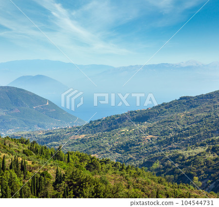 Summer Lefkada coast, Greece Summer Lefkada coast, Greece 104544731