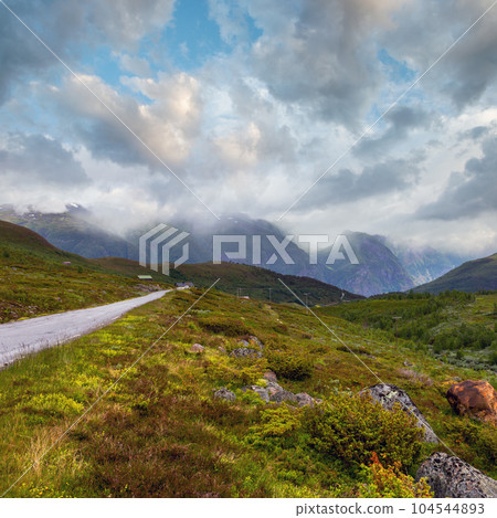 Summer mountain cloudy landscape (Norway) Summer mountain cloudy landscape (Norway) 104544893