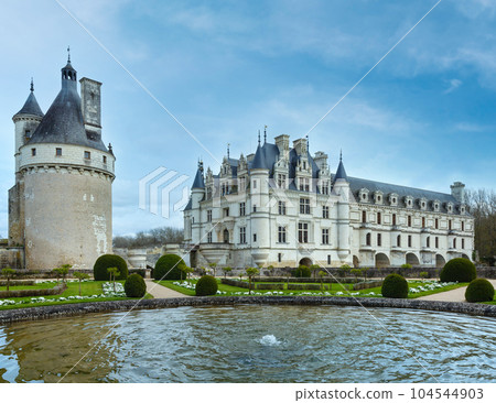 Chateau Chenonceau or Ladies Castle (France). Chateau Chenonceau or Ladies Castle (France). 104544903