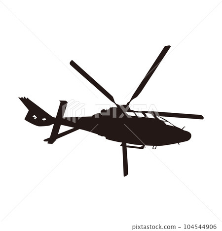 直升機剪影 直升機剪影 104544906