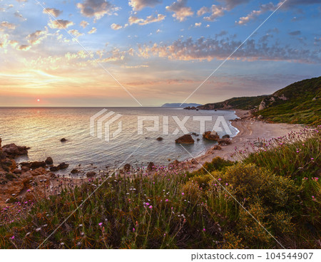 Potistika beach sunrise view (Greece) 104544907