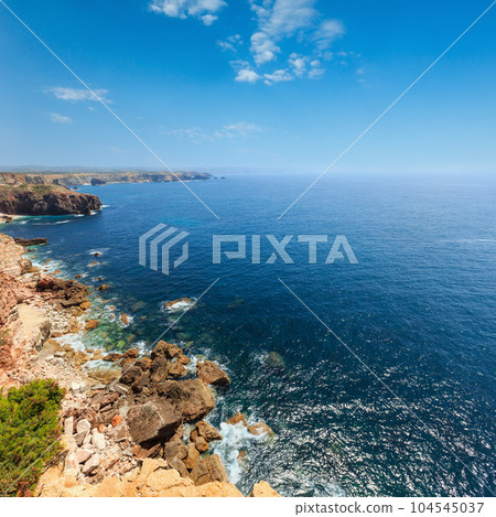 Summer Atlantic coast (Algarve, Portugal). 104545037