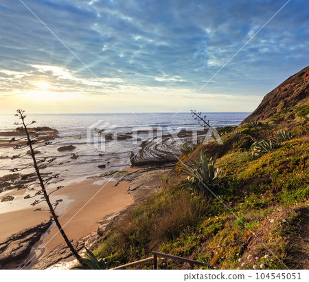 Natural amphitheater on beach (Algarve, Portugal). 104545051