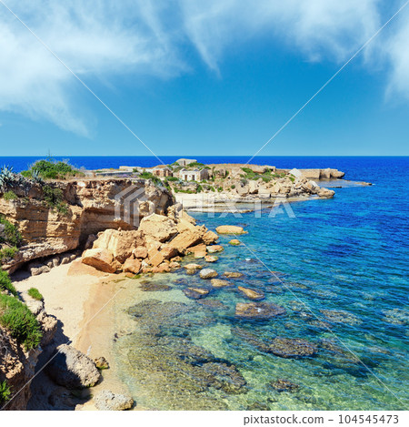 Sicily summer sea beach, Italy Sicily summer sea beach, Italy 104545473
