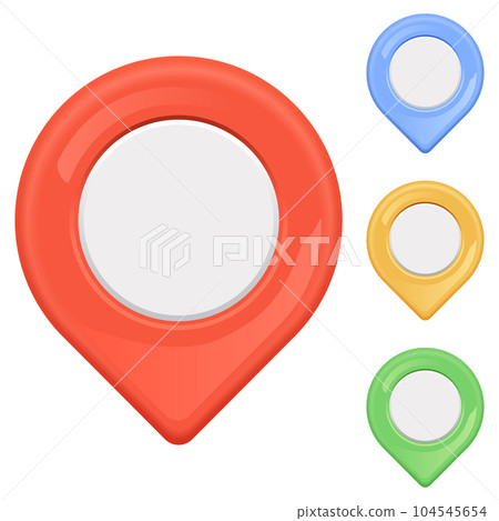 Vector Map Pointer Icons Set Vector Map Pointer Icons Set 104545654