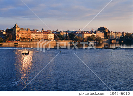 Evening view of Prague 104546010