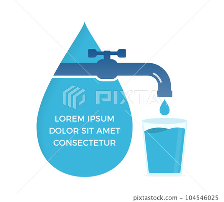 Tap with Water Drop 104546025