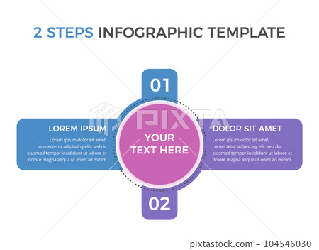 Infographic Template with 2 Steps Infographic Template with 2 Steps 104546030