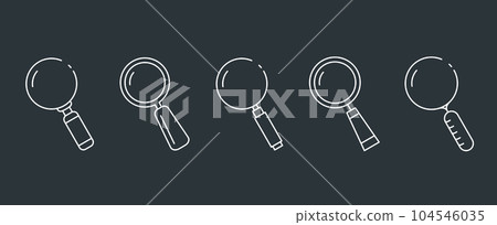 Magnifying Glass Line Icons 104546035