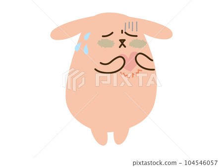 Heart pounding, suffocating rabbit 104546057