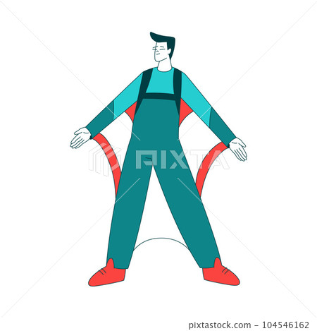 Air Sport with Man Character Wingsuit Flying Vector Illustration Air Sport with Man Character Wingsuit Flying Vector Illustration 104546162