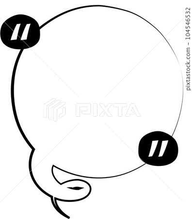 speech bubble balloon with quotation marks icon sticker memo keyword planner text box banner, flat png transparent element design 104546532