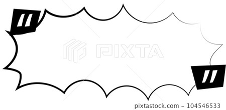 speech bubble balloon with quotation marks icon sticker memo keyword planner text box banner, flat png transparent element design 104546533