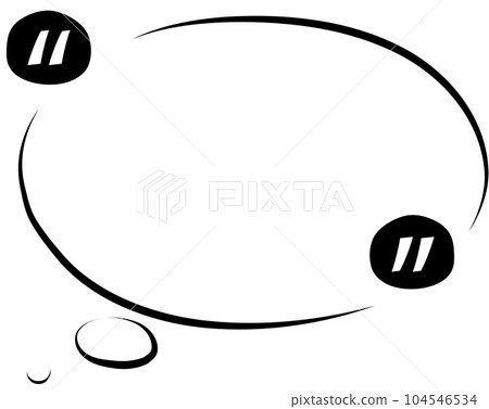 speech bubble balloon with quotation marks icon sticker memo keyword planner text box banner, flat png transparent element design 104546534