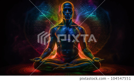 Image of chakra training in yoga AI illustration 104547551