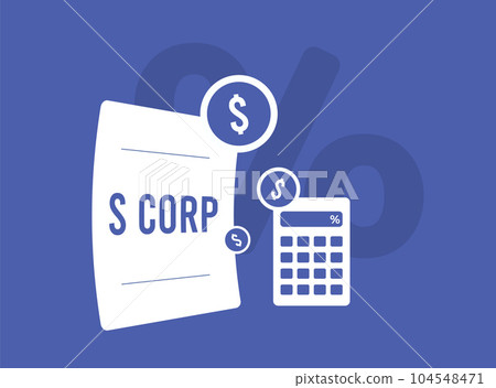 S corp concept - tax-efficient business structure for private corporations. Profits pass through to shareholders, taxed on personal income. Limited ownership, US citizenship requirement S corp concept - tax-efficient business structure for private corporations. Profits pass through to shareholders, taxed on personal income. Limited ownership, US citizenship requirement 104548471