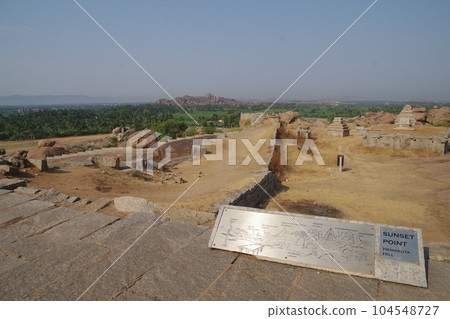 Group of buildings in Hampi, a World Heritage Site, India 104548727