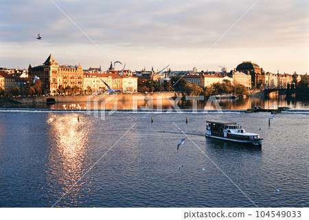 Evening view of Prague city 104549033