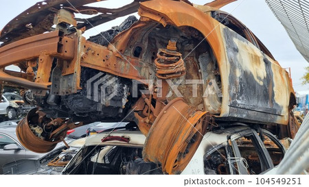 Background with a car after a traffic accident. Jpeg Background with a car after a traffic accident. Jpeg 104549251
