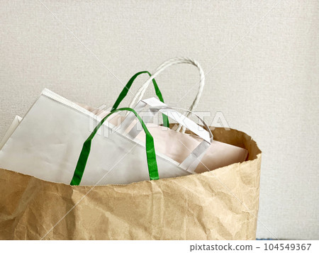 Used paper bag _ white background Used paper bag _ white background 104549367
