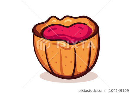 Sweet cake vector illustration. Dessert food symbol. Bakery design elements, logos, badges, labels and icons. Sweet cake vector illustration. Dessert food symbol. Bakery design elements, logos, badges, labels and icons. 104549399
