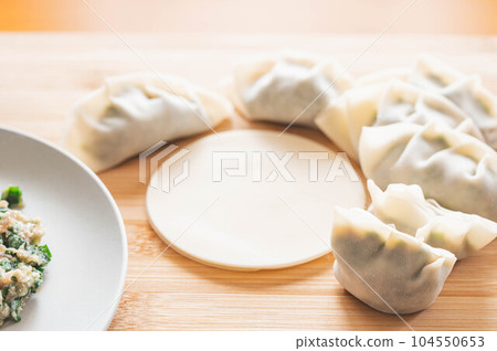 手工製作的餃子 104550653