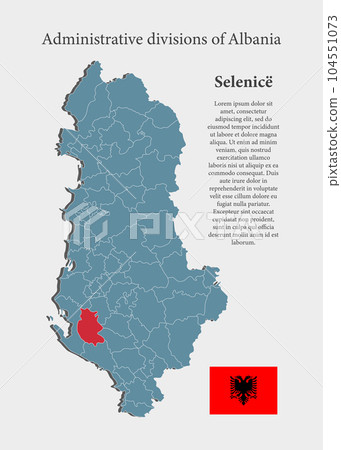 Vector map Albania, region Selenice 104551073